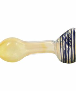 Shop LA Pipes Compact Color-Shift Glass Spoon Pipe with Spiral Design in australian