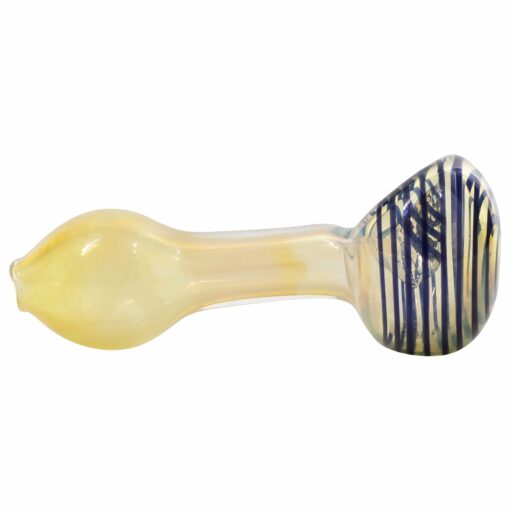 Shop LA Pipes Compact Color-Shift Glass Spoon Pipe with Spiral Design in australian