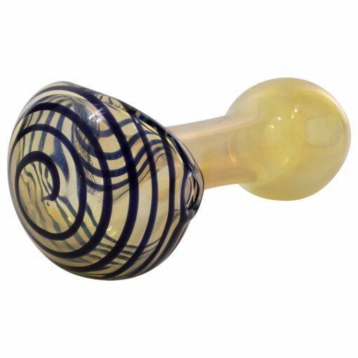 Shop LA Pipes Compact Color-Shift Glass Spoon Pipe with Spiral Design in australian