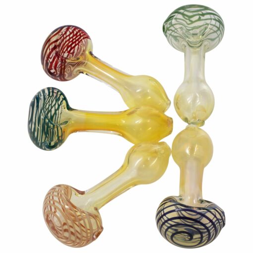 Shop LA Pipes Compact Color-Shift Glass Spoon Pipe with Spiral Design in australian