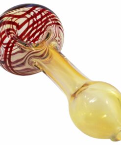 Shop LA Pipes Compact Color-Shift Glass Spoon Pipe with Spiral Design in australian