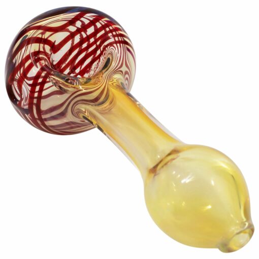 Shop LA Pipes Compact Color-Shift Glass Spoon Pipe with Spiral Design in australian