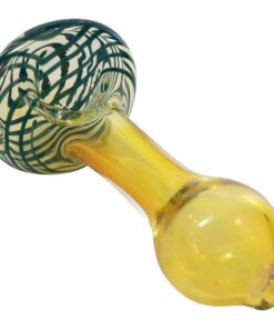 Shop LA Pipes Compact Color-Shift Glass Spoon Pipe with Spiral Design in australian