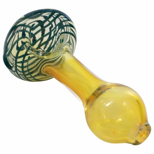 Shop LA Pipes Compact Color-Shift Glass Spoon Pipe with Spiral Design in australian