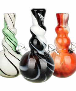 Shop Bright Idea 9.5" Bodacious Spiral Stripe Soft Glass Water Pipe in australian