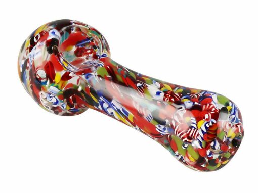 Shop Splatter Frit Glass Hand Pipe - 4.5" in australian