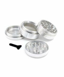 Shop SPLIFF Silver Aluminium Grinder 50mm - 4 part in australian