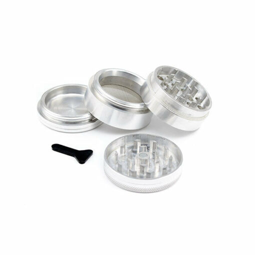 Shop SPLIFF Silver Aluminium Grinder 50mm - 4 part in australian