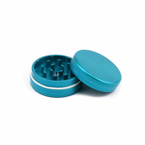 Shop SPLIFF Turquoise Aluminium Grinder 63mm - 2 part in australian