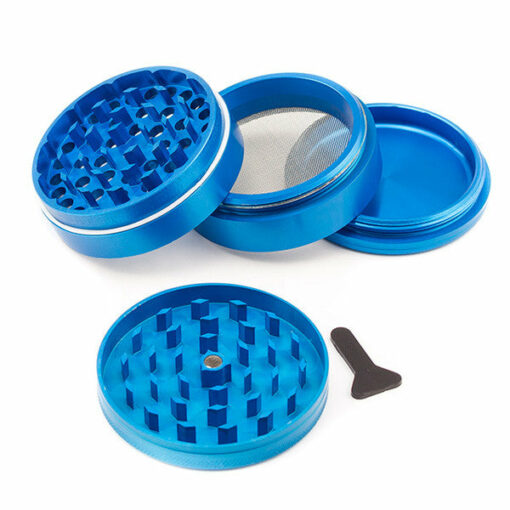 Shop SPLIFF Turquoise Aluminium Grinder 63mm - 4 part in australian