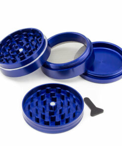 Shop SPLIFF Blue Aluminium Grinder 63mm - 4 part in australian