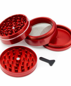 Shop SPLIFF Red Aluminium Grinder 63mm - 4 part in australian