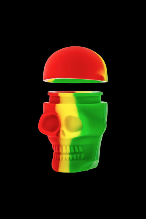 Shop Silicone Non-Stick "Skull" Stash Container in australian