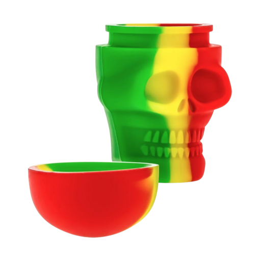 Shop Silicone Non-Stick "Skull" Stash Container in australian