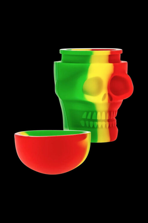 Shop Silicone Non-Stick "Skull" Stash Container in australian