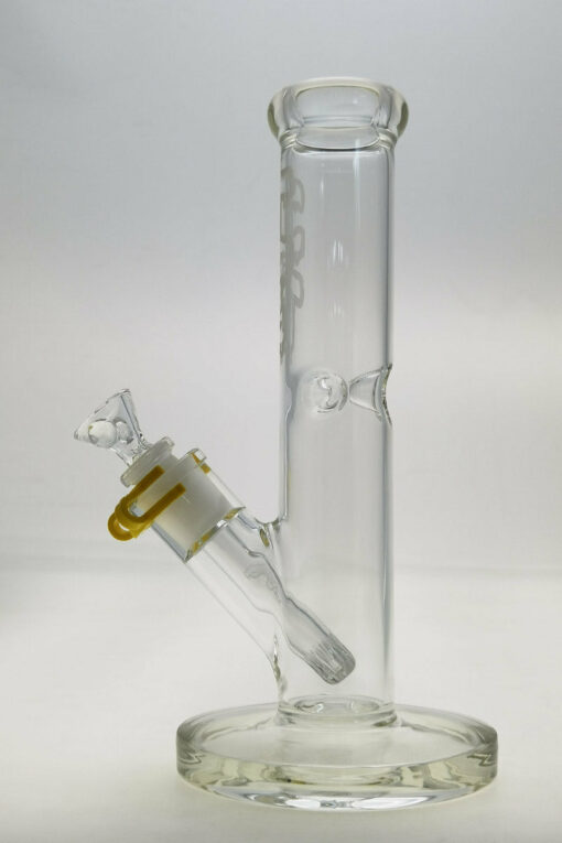 Shop Thick Ass Glass 10" Durable Straight Tube Bong 44x4MM with Smooth 18/14MM Downstem in australian