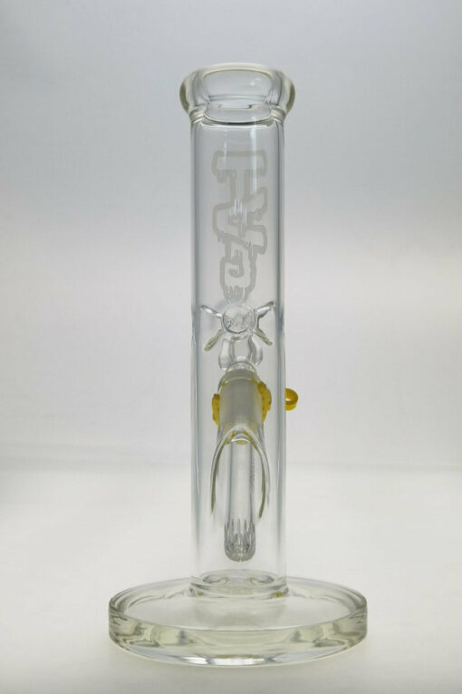 Shop Thick Ass Glass 10" Durable Straight Tube Bong 44x4MM with Smooth 18/14MM Downstem in australian