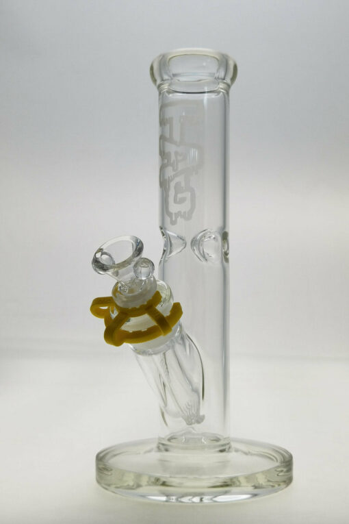 Shop Thick Ass Glass 10" Durable Straight Tube Bong 44x4MM with Smooth 18/14MM Downstem in australian