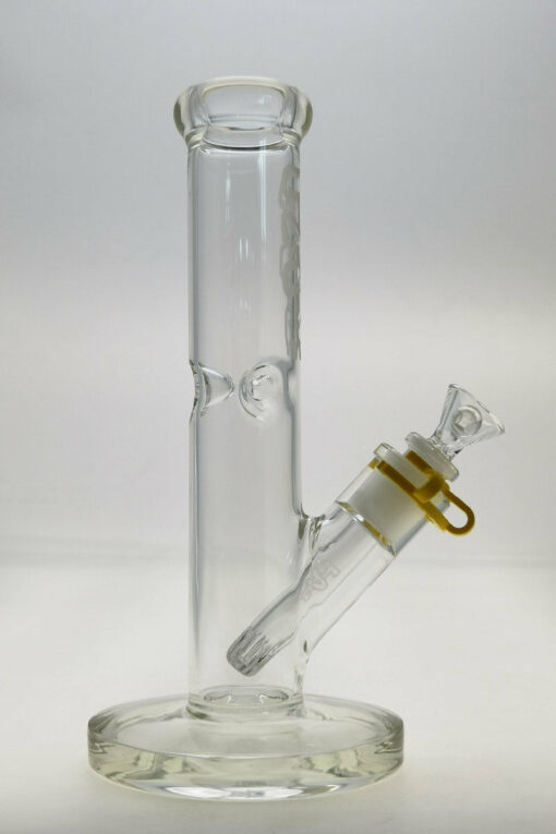 Shop Thick Ass Glass 10" Durable Straight Tube Bong 44x4MM with Smooth 18/14MM Downstem in australian