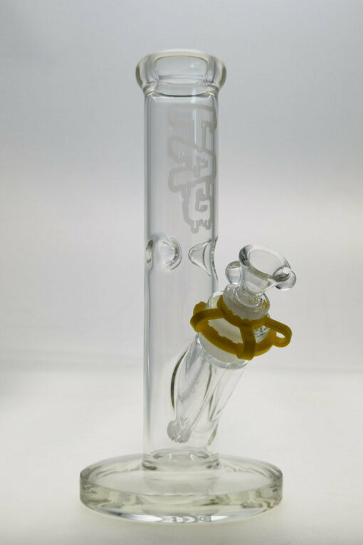 Shop Thick Ass Glass 10" Durable Straight Tube Bong 44x4MM with Smooth 18/14MM Downstem in australian