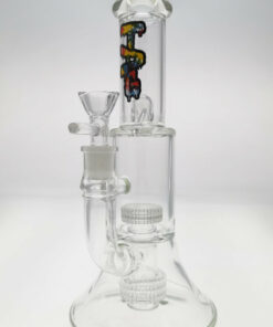 Shop Thick Ass Glass 10.5" Tie Dye Double Matrix Perc Bong 55x5MM in australian