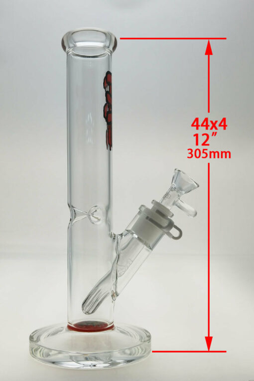 Shop Thick Ass Glass 12" Straight Tube Bong 44x4MM with 18/14MM Downstem in australian