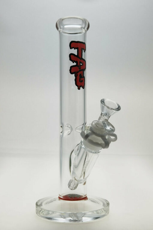 Shop Thick Ass Glass 12" Straight Tube Bong 44x4MM with 18/14MM Downstem in australian