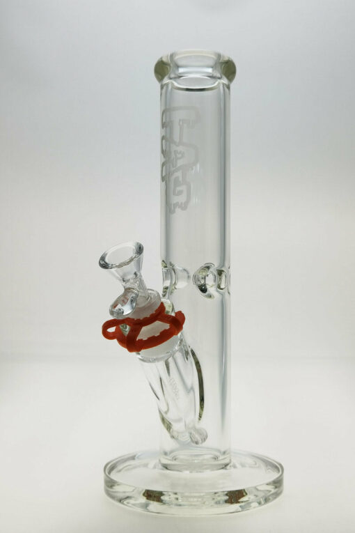 Shop Thick Ass Glass 12" Durable Straight Tube Bong 7MM Thick with Smooth 18/14MM Downstem in australian