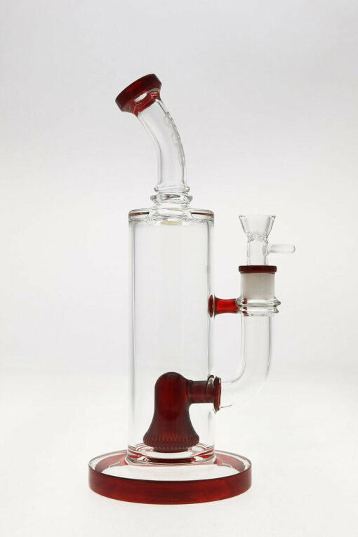 Shop Thick Ass Glass 12" UFO Perc Bong 65x5MM with Super Slit Bellow - 18MM Female in australian