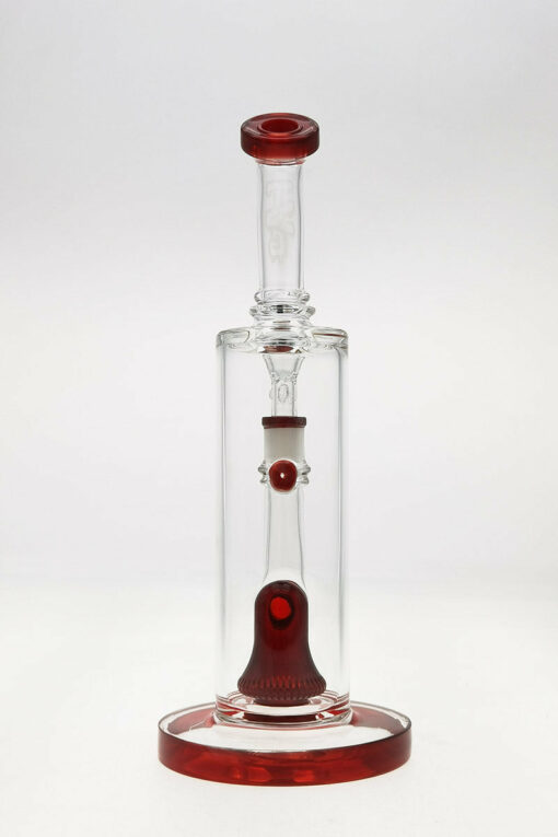 Shop Thick Ass Glass 12" UFO Perc Bong 65x5MM with Super Slit Bellow - 18MM Female in australian