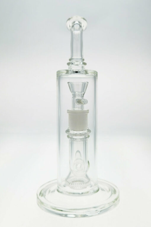 Shop Thick Ass Glass 12" UFO Perc Bong 65x5MM with Super Slit Bellow - 18MM Female in australian