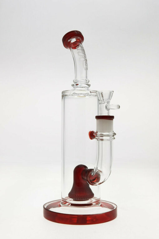 Shop Thick Ass Glass 12" UFO Perc Bong 65x5MM with Super Slit Bellow - 18MM Female in australian