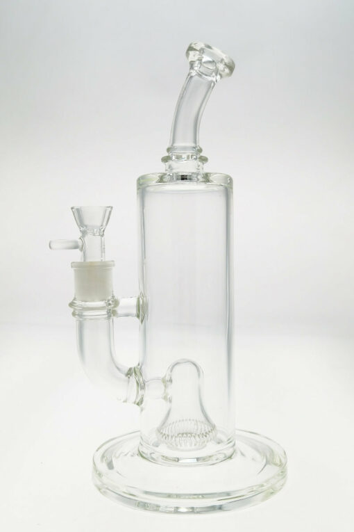 Shop Thick Ass Glass 12" UFO Perc Bong 65x5MM with Super Slit Bellow - 18MM Female in australian