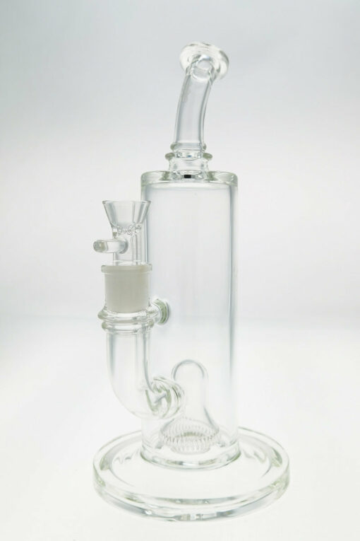 Shop Thick Ass Glass 12" UFO Perc Bong 65x5MM with Super Slit Bellow - 18MM Female in australian