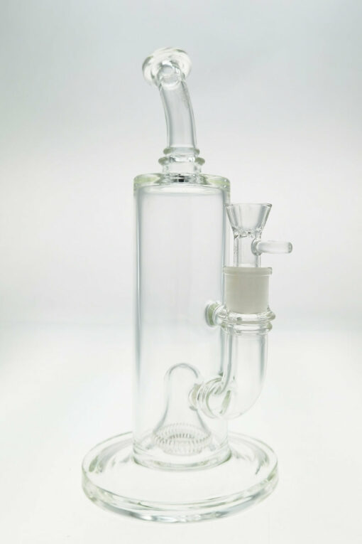 Shop Thick Ass Glass 12" UFO Perc Bong 65x5MM with Super Slit Bellow - 18MM Female in australian