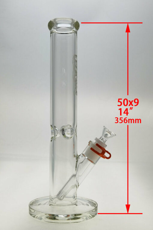 Shop Thick Ass Glass 14" Durable Straight Tube Bong 50x9MM with 18/14MM Downstem in australian