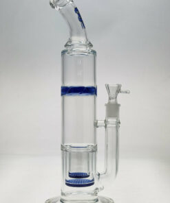 Shop Thick Ass Glass 16" Double Honeycomb Bent Neck Bong with Spinning Guard in australian