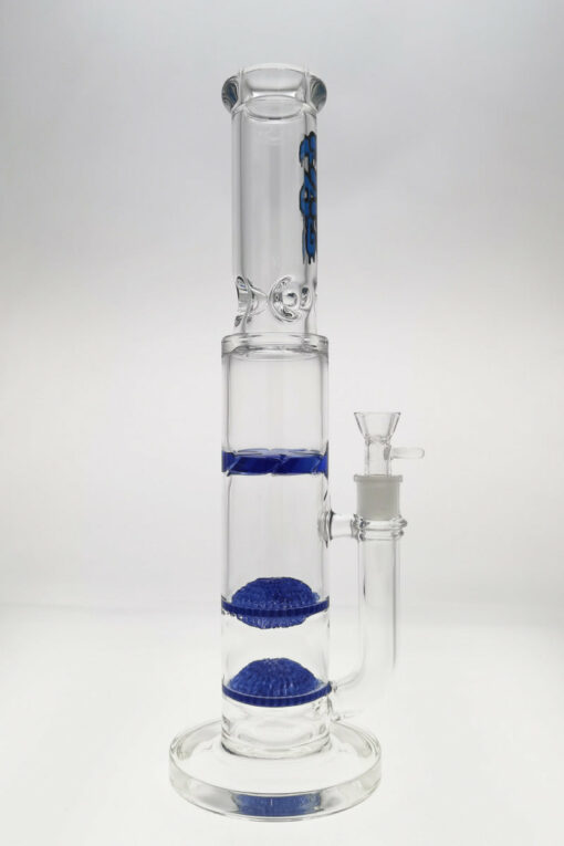 Shop Thick Ass Glass 16" Tie-Dye Bong w/ Double Disc Diffuser & Spinning Guard in australian