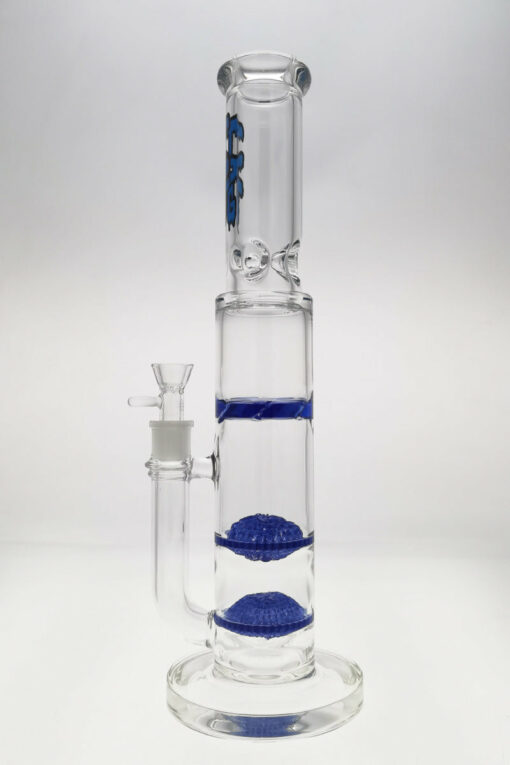 Shop Thick Ass Glass 16" Tie-Dye Bong w/ Double Disc Diffuser & Spinning Guard in australian