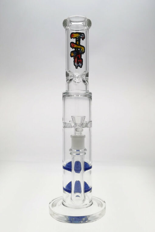 Shop Thick Ass Glass 16" Tie-Dye Bong w/ Double Disc Diffuser & Spinning Guard in australian