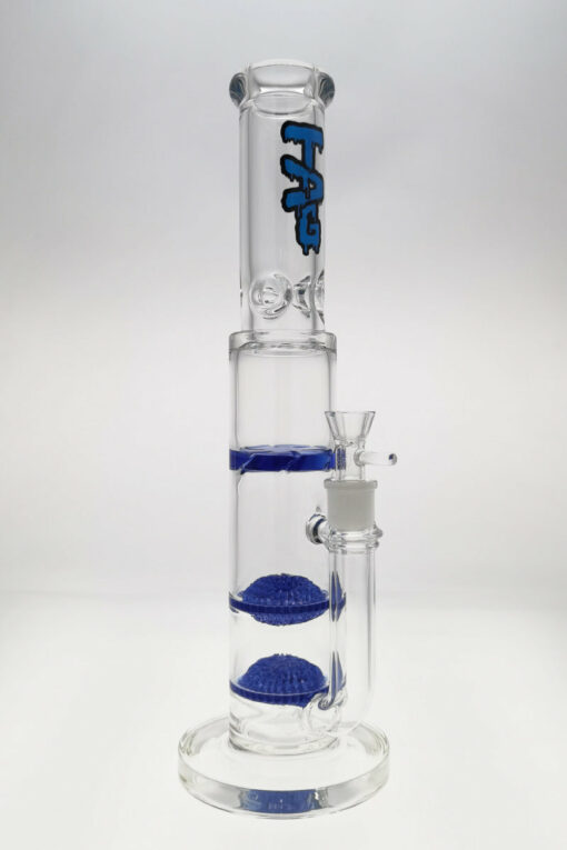 Shop Thick Ass Glass 16" Tie-Dye Bong w/ Double Disc Diffuser & Spinning Guard in australian