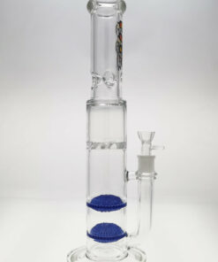 Shop Thick Ass Glass 16" Tie-Dye Bong w/ Double Disc Diffuser & Spinning Guard in australian