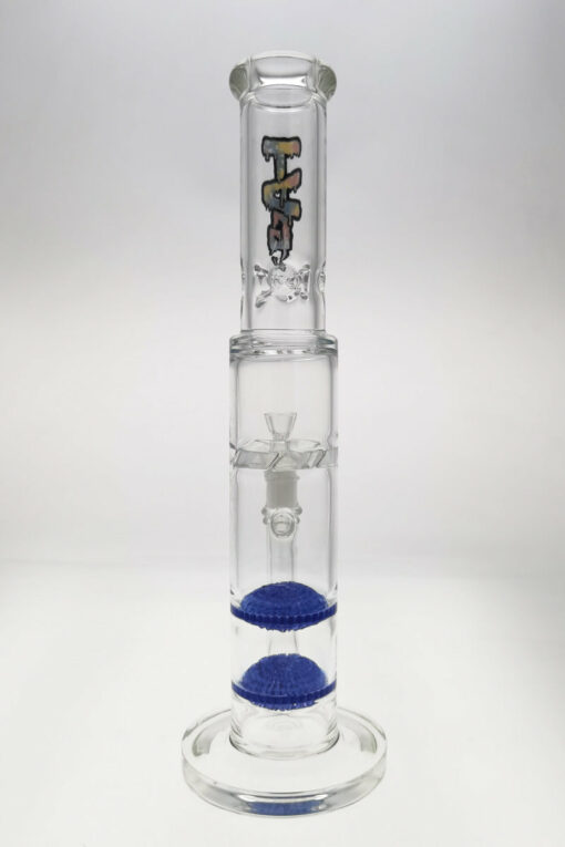 Shop Thick Ass Glass 16" Tie-Dye Bong w/ Double Disc Diffuser & Spinning Guard in australian