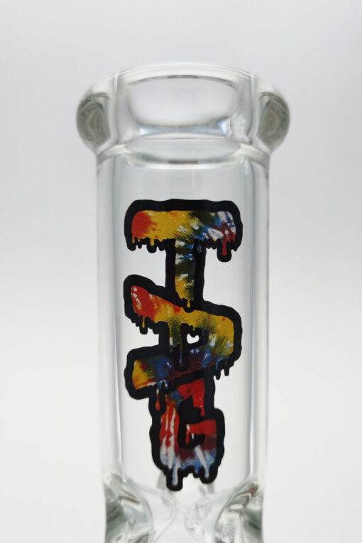 Shop Thick Ass Glass 16" Tie-Dye Bong w/ Double Disc Diffuser & Spinning Guard in australian