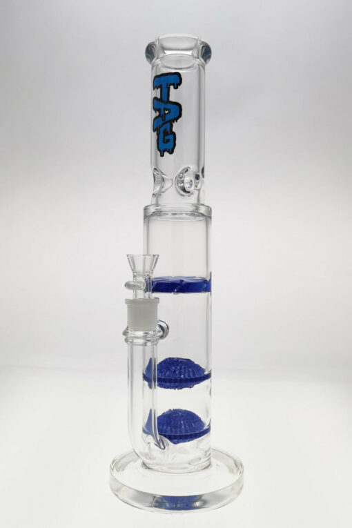 Shop Thick Ass Glass 16" Tie-Dye Bong w/ Double Disc Diffuser & Spinning Guard in australian