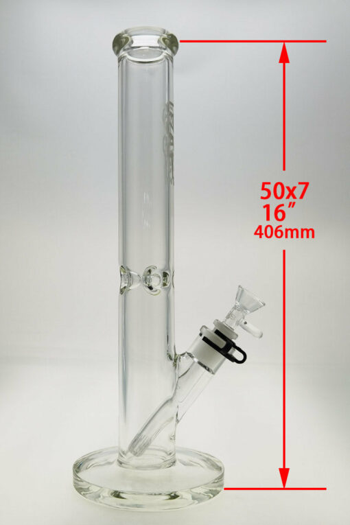 Shop Thick Ass Glass 16" Durable Straight Tube Bong - 50x7MM with 18/14MM Downstem in australian