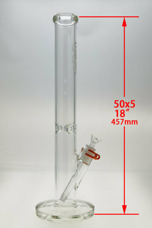 Shop Thick Ass Glass 18" Straight Tube Bong 50x5MM with 18/14MM Downstem in australian