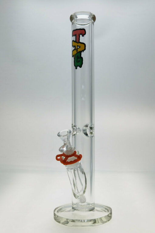 Shop Thick Ass Glass 18" Rasta Straight Tube Bong 9MM Thick w/ Downstem Adapter in australian