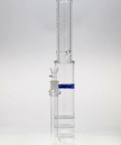 Shop Thick Ass Glass 19" Triple Fritted Disc Water Pipe w/ Spinning Splashguard & Blue Accents in australian