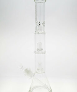 Shop Thick Ass Glass 20" UFO Double Slit Beaker - 7mm Thick with Showerhead Percolator in australian